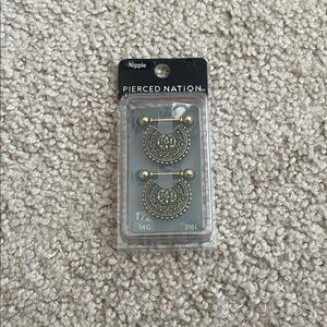 Pierced Nation Gold Nipple Rings